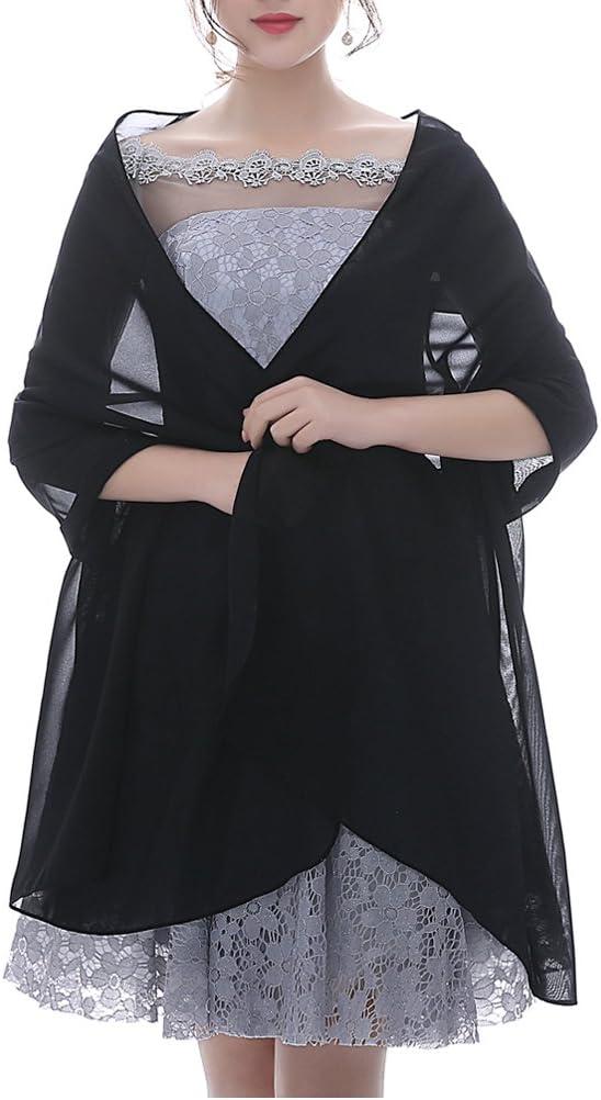 Yesdo Women Sheer Bridesmaid Long Shawls Evening Wraps for Wedding