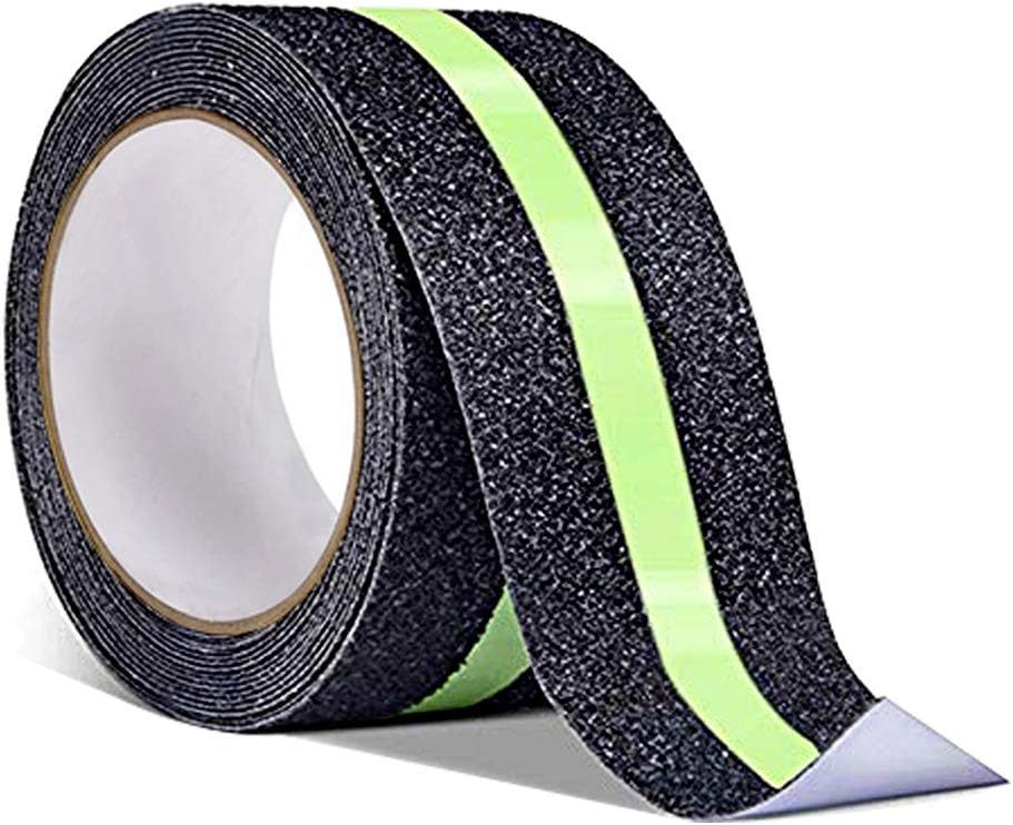 QitinDasen 5 M X 5 cm Green Fluorescent Anti-Slip Tape, Self-Adhesive Non-Slip Safety Tape, Glow in The Dark Tape