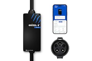 Grizzl-E Mini Connect Level 1-2 Portable Electric Vehicle (EV) Charger up to 40 Amp, UL Certified, Indoor/Outdoor Electric Car Fast Charging Station, NEMA 14-50 Plug, 25 feet Cable, J1772 Connector
