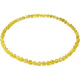 Amber Guru Baltic Amber Necklace for Women and Men (Authentic, Certified) - 17.7 Inches, Raw/Unpolished Beads - Handcrafted Unisex Amber Bead Jewelry for Adults