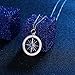 DAOCHONG Sterling Silver Compass Celtic Pendant Necklace Gift Jewelry for Women (E)