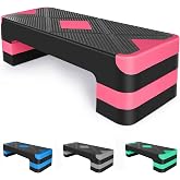 HaoKang Adjustabl Aerobic Stepper Fitness Step Platform Health Workout for Sports Training