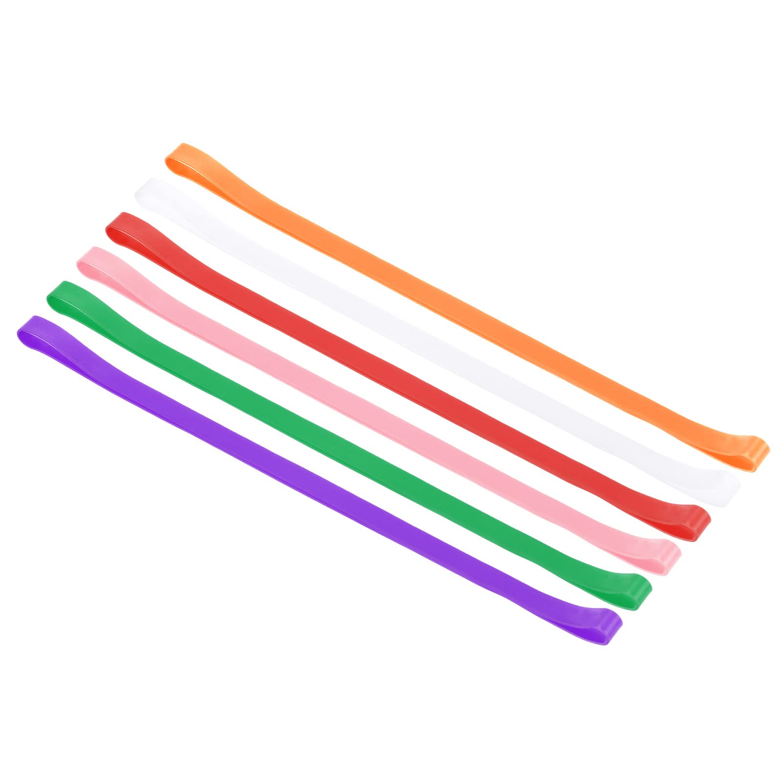 PATIKIL Towel Bands, 6 Pack Elastic Elastic Beach Chair Towel Clips Silicone Rubber Bands Straps for Beach Pool Cruise Chairs, Red, Pink, Purple, White, Orange, Green