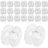 50 Pcs Bobbins for Sewing Machine, Transparent Plastic Clear Machine Bobbin for Singer, Brother, Kenmore, Janome, Compatible 