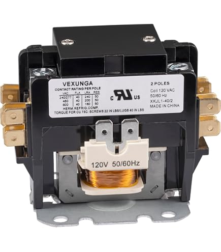 Contattore AC 2 Poli 40A 120V, Bobina 120V, Per Impieghi Generali - Foto 2