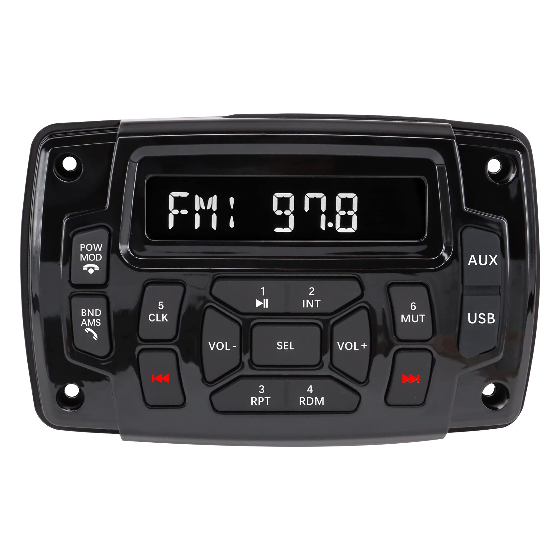Photo 1 of Citreal Marine & Car Bluetooth Stereo Receiver Waterproof MP3 Player with AM/FM Radio USB Input Boat Vehicle Head Unit Audio Systems for RV UTV Yacht