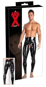 LATE X Herren-Latex-Leggings, groß
