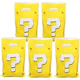 Mario Theme Party Favor Bags, Yellow Question Mark Design, 30 Pack Plastic Gift Bags for Gaming Birthday Decorations