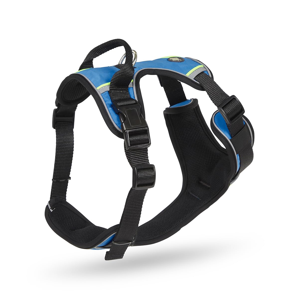Petface Outdoor Paws Adventure Adjustable Dog Harness with Reflective Strips, Easy Control with Sturdy Handle, Blue, For Large Breeds (Pack of 1)