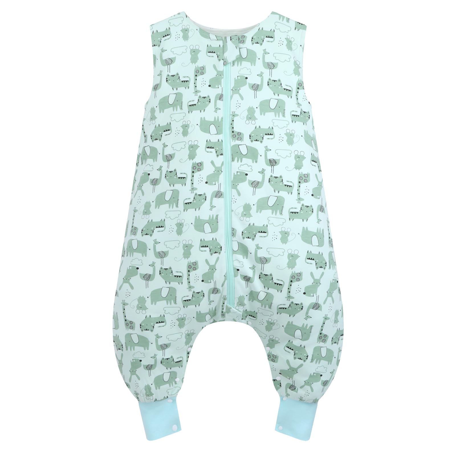 WYTbaby Baby Sleeping Bag with Legs 1.0 Tog, 100% Cotton Sleeveless Baby Sleep Sack Toddler Wearable Blanket for Boys and Girls, 80cm/2-3 Years — image 1