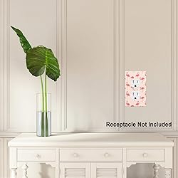 Pznen Pink Flamingo Duplex Receptacle Outlet Wall