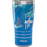 Tervis Traveler Guy Harvey Ocean Scene Triple Walled Insulated Tumbler Travel Cup Keeps Drinks Cold & Hot, 20oz, Stainless Steel