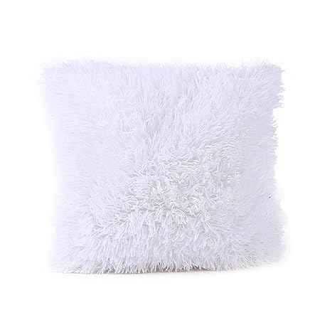 Kissenbezug Cashmere-Feeling Kopfkissen Sofa Lendenkissen Wurf Wohnkultur 43cm x 43cm / 16 x 16inch LuckyGirls (Weiß)