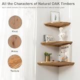 Gieanoo 9 Inch Solid Oak Corner Shelf Wall Mount Floating Shelf view 5