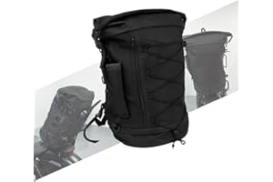 HCmotorku Motorcycle Sissy Bar Backrest Bag Travel Luggage Bag Large Capacity Duffle Bag Expandable 50L-80L Gear Tail Bag wit