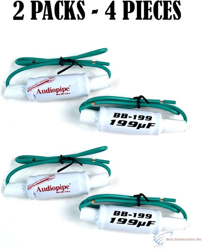 2 Pair 199 uF Bass Blockers 200Hz 4 Ohm / 100Hz 8 Ohm 6