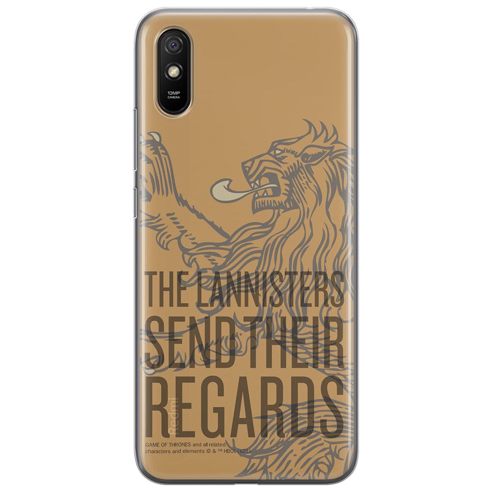 ERT GROUP mobile phone case for Xiaomi REDMI 9A original and officially Licensed Game of Thrones pattern 014 optimally adapted to the shape of the mobile phone, case made of TPU