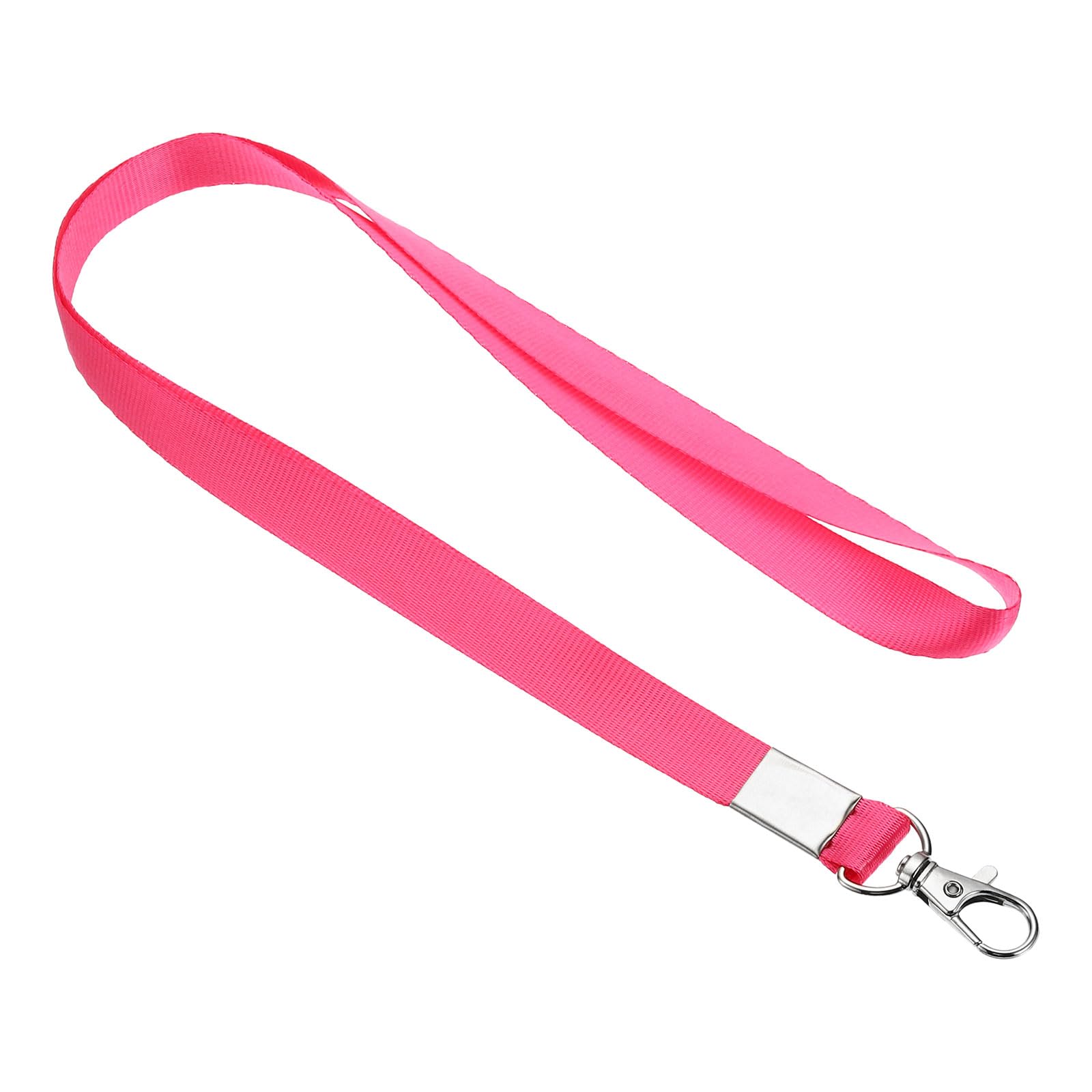 PATIKIL 17" Neck Lanyards, 5 Pack 0.6" Width Flat Strap Lanyard with Swivel Hook Clip for Name Tag Badges Holder ID Card Keys, Rose Red