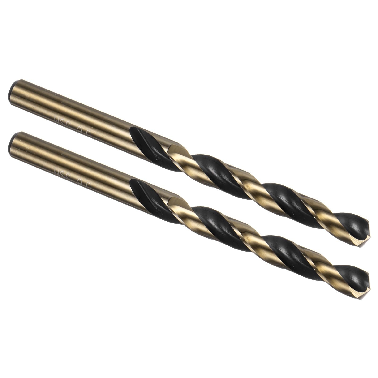 Kozelo 2PCS Twist Drill Bit - [9mm/0.35"] Titanium Nitride High-Speed Steel Round Shank Jobber Bit Set Black Gold for Metal Wood Plastic Steel Use, 80mm/3.15" Blade Length — image 1
