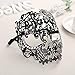 Sexy Skull Face Masquerade Masks Mardi Gras Costumes with Rhinestones (Black)