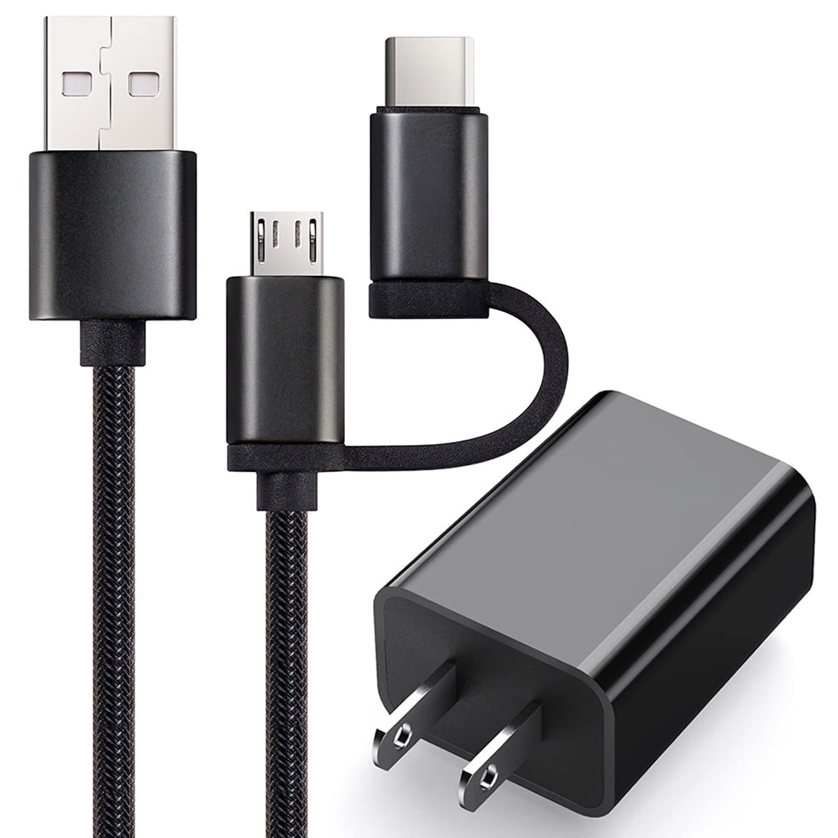 Charger Power Adapter fit for Beats Headphones Studio Buds, Fit Pro, Flex, Solo 2 3 Studio 2 3 by Dr Dre Powerbeats 2 3 Wireless Bluetooth Earbuds Charging Cable Cord USB Type C & Micro