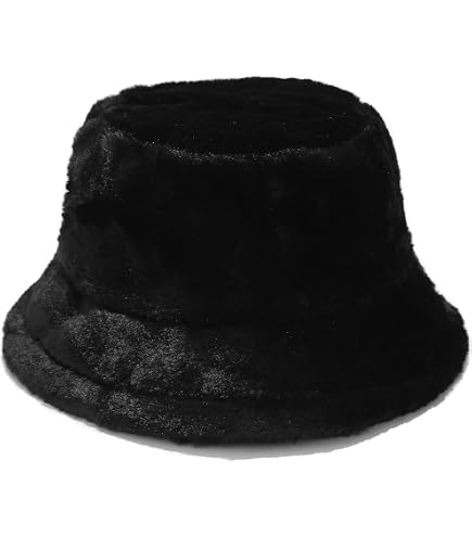 ZNTU 7 Inch Tall Black Fur Top Hat Fluffy Stovepipe Hat-Fake  display picture 2