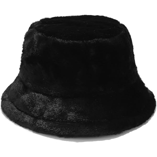 ✨ Bfons Faux Fur Furry Women Black Fluffy Warm Fisherman CasualSports Bucket Hat s-l1200.jpg main image 2