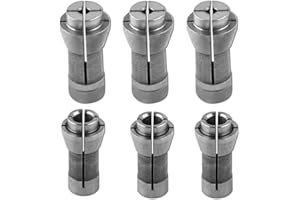 6 PCS Die Grinder Collet,2 PCS 3mm and 2 PCS 6mm Die Grinder Collet Grinding Machine Clamping Collet Adapter 1/4" and 1/8" Ar