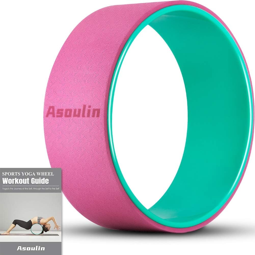 Yoga Wheel for Back Pain & Stretching, 12.6"x5.11" Yoga Roller Back Wheel Yoga Prop Wheel with Thick Cushion for Improving Flexibility, Backbends & Yoga Poses-Support 330LBS, Strong & Comfortable : Sports & Outdoors