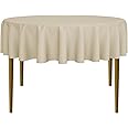 Lann's Linens - 70" Round Premium Tablecloth for Wedding/Banquet/Restaurant - Polyester Fabric Table Cloth - Beige