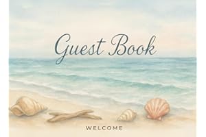 BnB Guest Book - Sea Shells: Visitor Log Book for Travelers and Guests, Ideal for Vacation Rentals, BnB, Guest House, Hotels & More