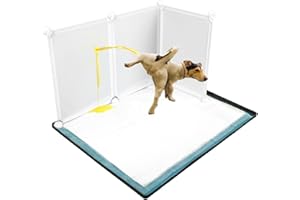 BENCACAWINSTYLE Dog Litter Box with High Walls,Indoor Dog Potty for Small and Medium Dogs,No Spill Pee Pad Holder Tray for Dogs Work with Most Training Pads and Easy to Clean.