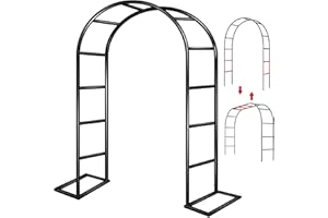 ZANGEROI Garden Arch Trellis for Climbing Plants Outdoor Wedding Arches for Ceremony Black Metal Garden Arbor Indoor Garden Arches for Party Decoration 7.9ft Wide X 6.4ft High or 4.9ft Wide X 7.9ft High