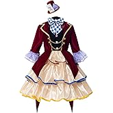 CR ROLECOS Mad Hatter Costume for Girls Kids Fairytale Tea Party Dress Outfit