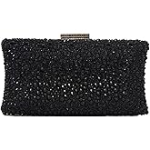 HUANG ZHUANG Sparkly Elegant Crystal Clutch Solid Rhinestone Handbags For Women Party Purse Bridal Prom Bag | Sparkly, Elegant, Crystal, Solid, Rhinestone, Party