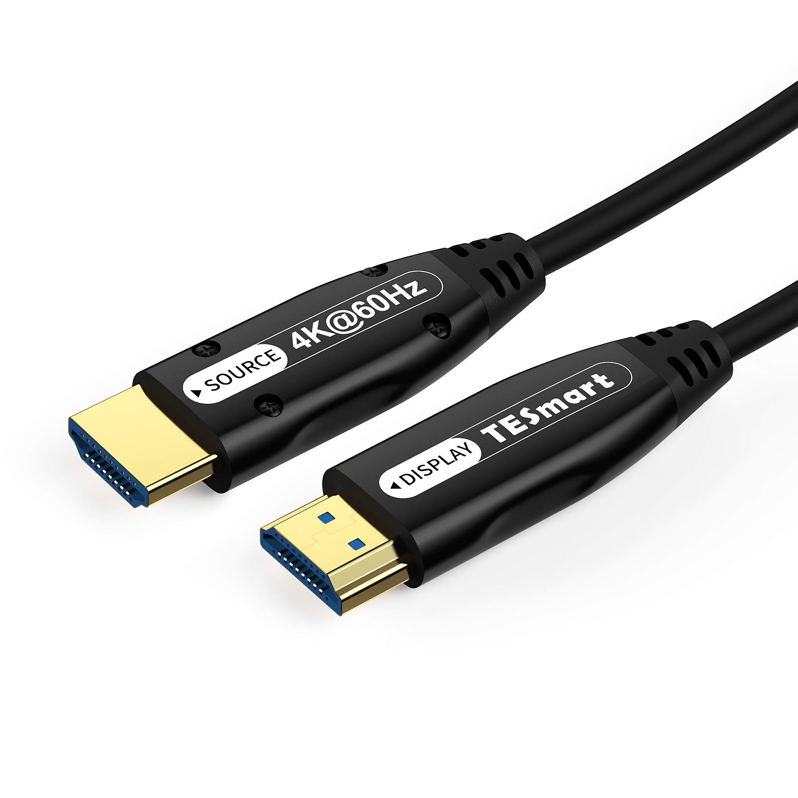 TESmart HDMI Fiber Optic Cable 15 Meters High Speed 18Gbps Support 4K 60Hz 4:4:4 3D HDCP 2.2 ARC CEC No Power Required