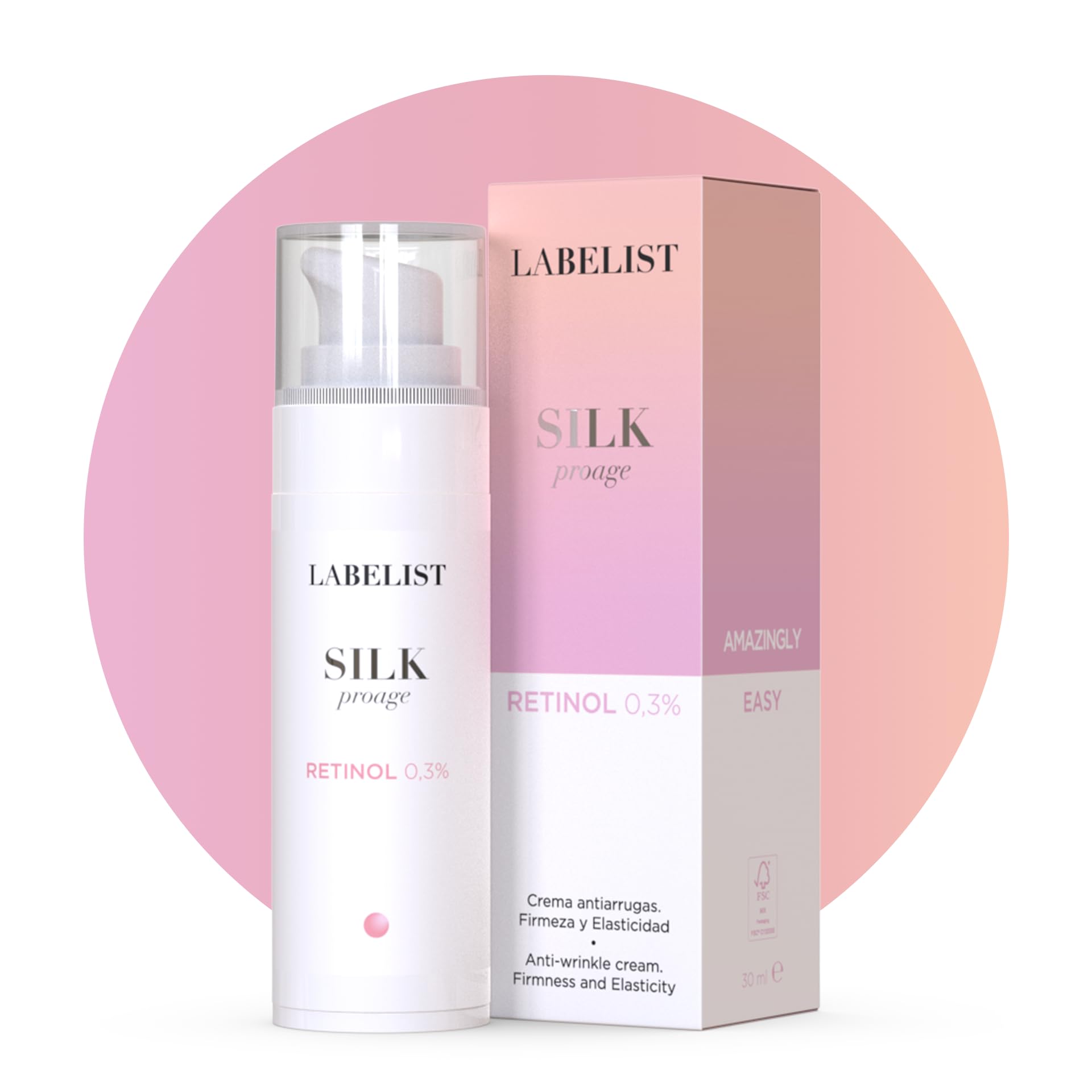 Labelist | Anti-Wrinkle Facial Cream with 0.3% Retinol and Bisabolol | Silk Proage | 30ml