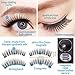 Magnetic Eyelashes 3 Magnets (Thin, Hidden) | Best 3D Full Eye Korean Silk Natural Look False Lashes Extension, No Glue Reusable Fake Eyelash, Premium Quality | Be A Beauty Everyday, No Mess (1 pair)