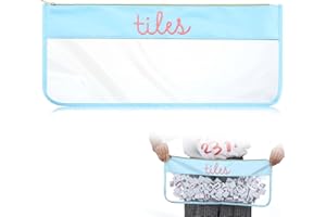 Sunnymove 1 PCS American Mahjong Bag - Empty Mahjong Tiles Bag Only with Zippered & Letters, Case Only(Blue,Tiles)