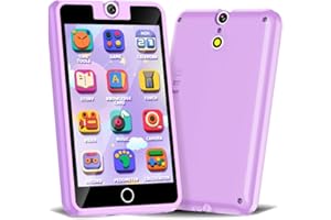 TYWOP Kids Phone Toys for Boys Girls 3-8 Year Old Pretend Smartphones Learning Toys with Rotating Camera Videos 28 Games 2.8" Touchscreen Music Player Storybook 8G SD Card Toddler Fake Phone