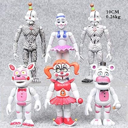 HT TOYS Five Nights at Freddy Figures Toys Set Bonnie Foxy Plastics Bear Fazbear FNAF Action Figure Toys 6pc Set