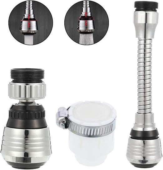 falllea 3 Pcs Universal Faucet Extension Kitchen Tap Extension Flexible