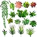 ZALALOVA 16Packs Artificial Succulent Plants，Fake Succulents Assorted Faux Succulent in Different Green Textured Faux Succulent Pick Hanging String of Pearls Plant for Arrangement Home Decoration