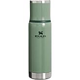 Stanley Adventure to Go Insulated Travel Tumbler - 17 OZ - Leak-Resistant Stainless Steel Insulated Bottle with Insulated Cup Lid and Splash-Free Stopper, Hammertone Green, 10-10816-001