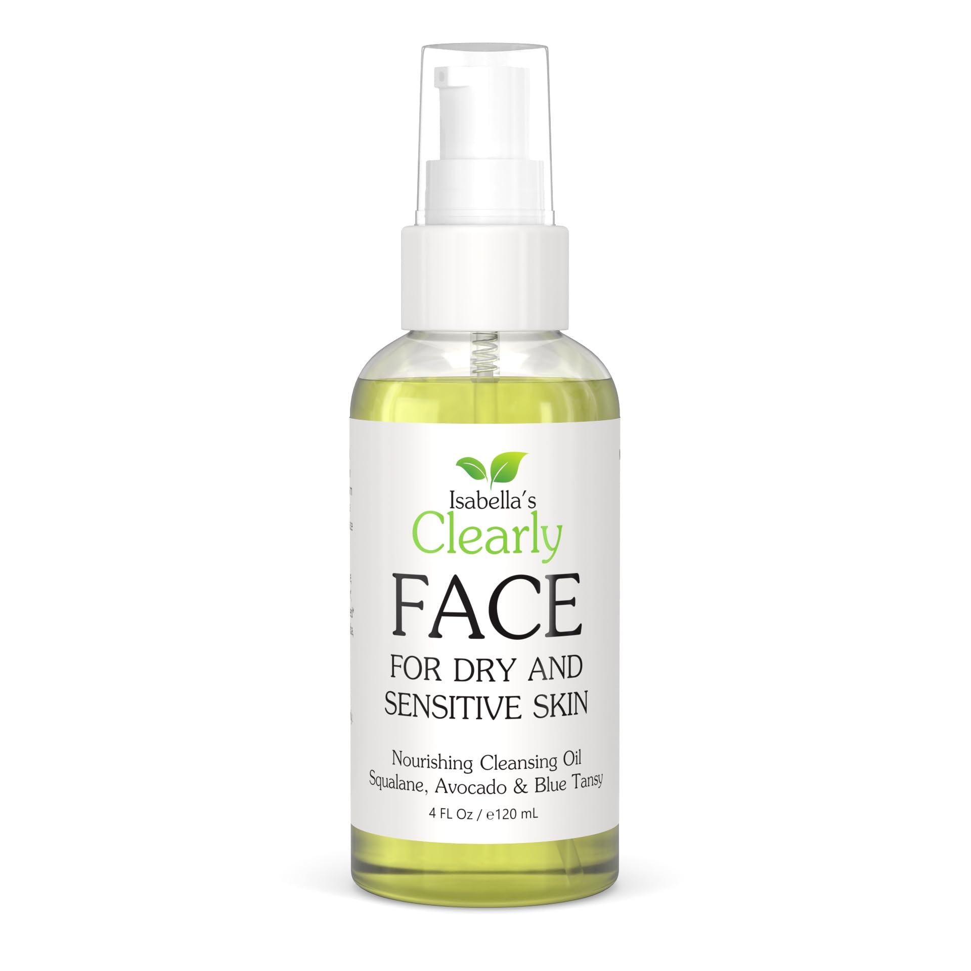 Clearly FACE, Natural Oil Cleanser and Makeup Remover | Gentle Cleansing Oil with Avocado, Argan, Blue Tansy and Vegan Squalane | Pure, Non Toxic, Water Free, Made in USA