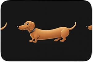 Lock Edge Floor Mat Hem 40x60 DDCXZPP Extra Long Sausage Dog Printed Anti-Slip Drip Molded Bottom, Ideal Easy to Clean and Re