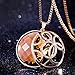 QIANSE Necklaces for Women, Golden Life, Austrian Crystal Pendant Necklace with Rose Gold Long Chain, Delicate Jewelry Box, Christmas Birthday Anniversary Gifts, for Women Her Mom Wife Sister Best Friend