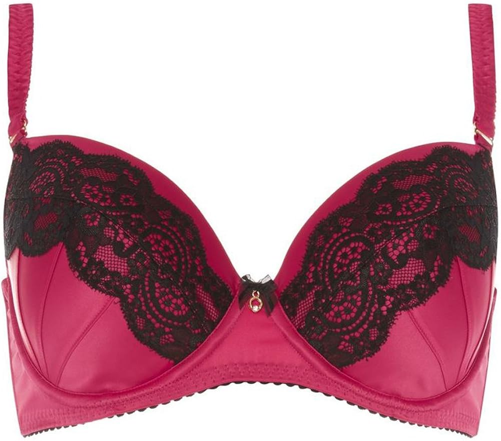 PRIMARK by SECRET POSSESSIONS COLLECTION X Lace Plunge Bra (UK32D EUR70D, Hot Pink/Black
