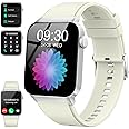 Smart Watch for Men Women, 1.85" Smartwatch (Answer/Make Call), IP68 Waterproof Fitness Tracker, 100+ Sport Modes, Heart Rate and Sleep Monitor, Pedometer, Smartwatches for Android iOS, Beige White​