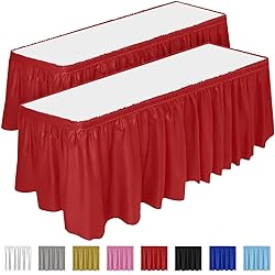 DecorRack 2 Pack Table Skirts, 29 in x 14 ft
